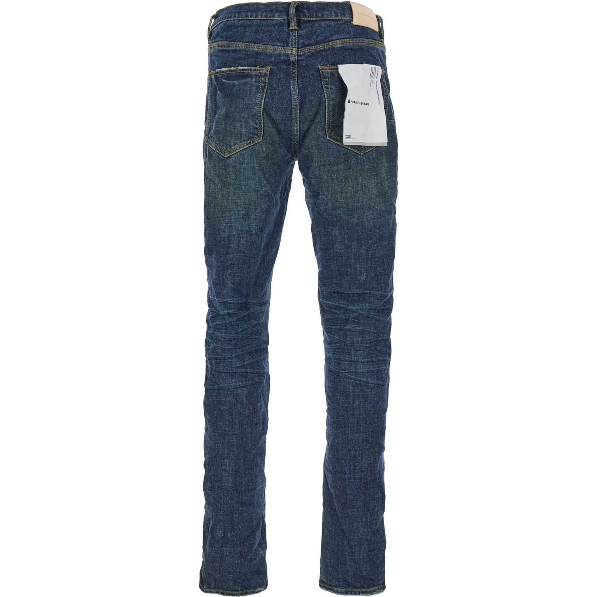 Blue Jeans with Low Rise and Stonewashed Effect in Denim Man