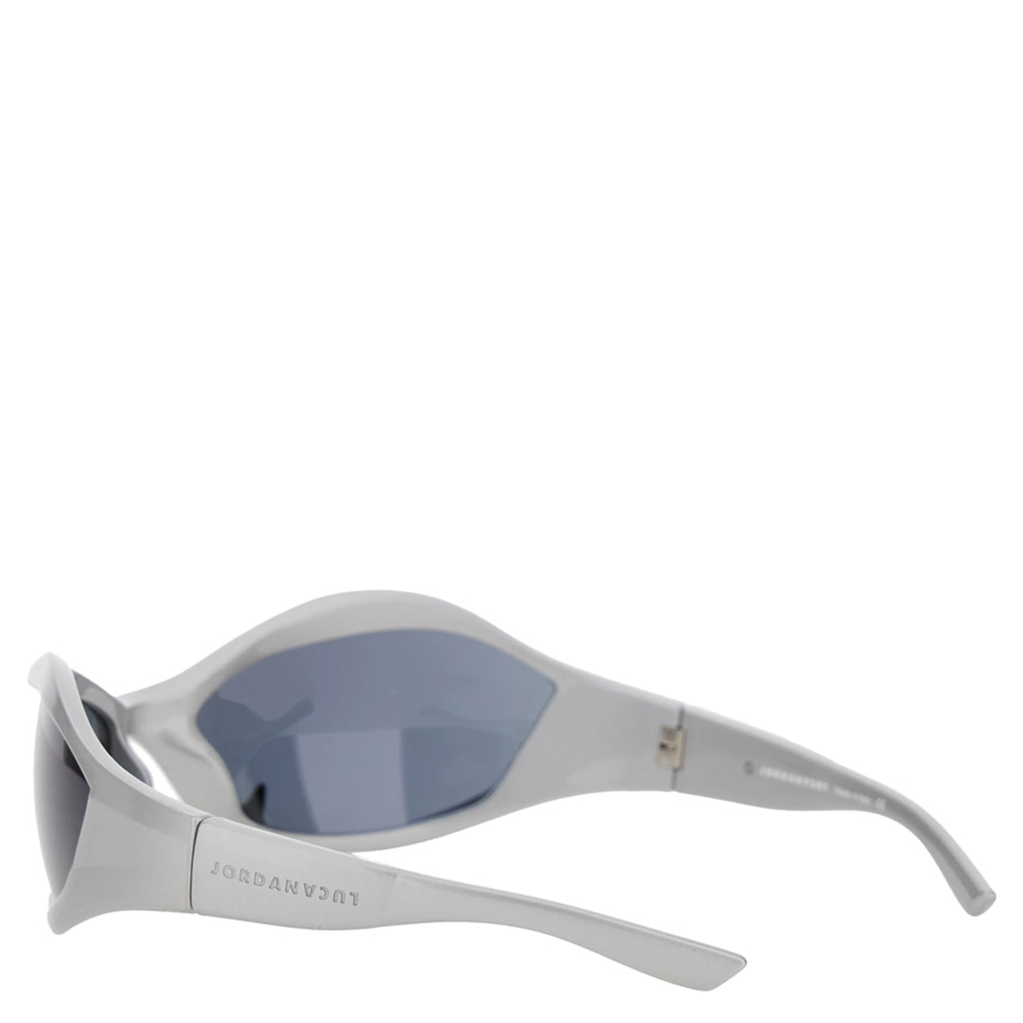 Silver Colored Sunglasses with Engraved Logo in Nylon Man