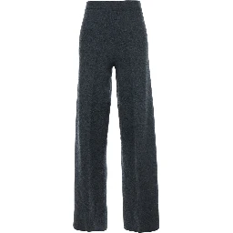 Grey Trousers with Back Pocket in Stretch Wool Woman
