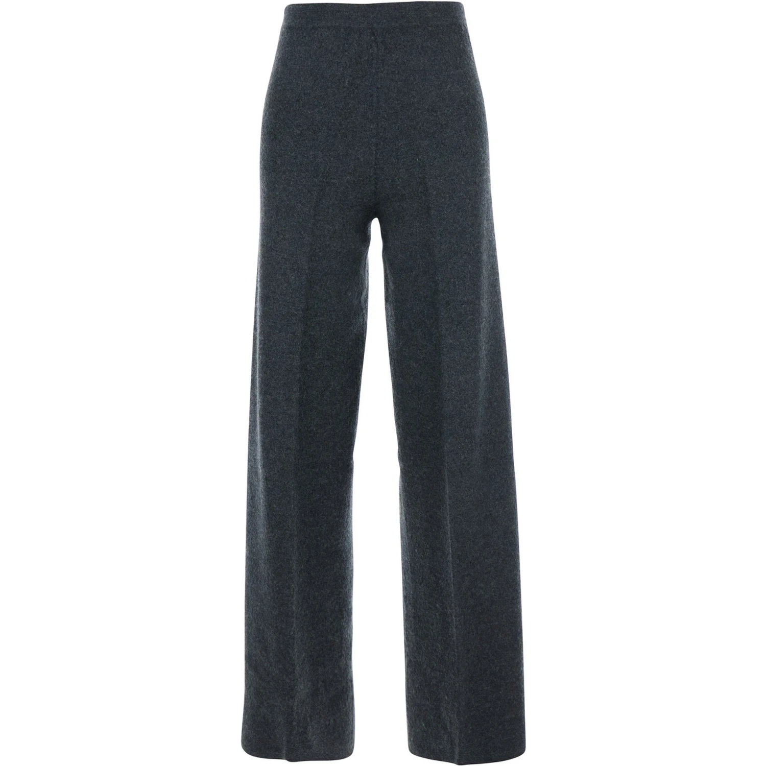 Grey Trousers with Back Pocket in Stretch Wool Woman