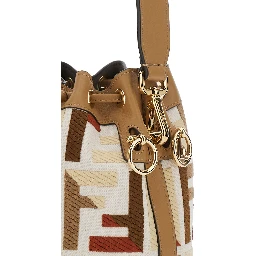 Mon Tresor Multicolor Minibag with Drawstring in FF Fabric Woman