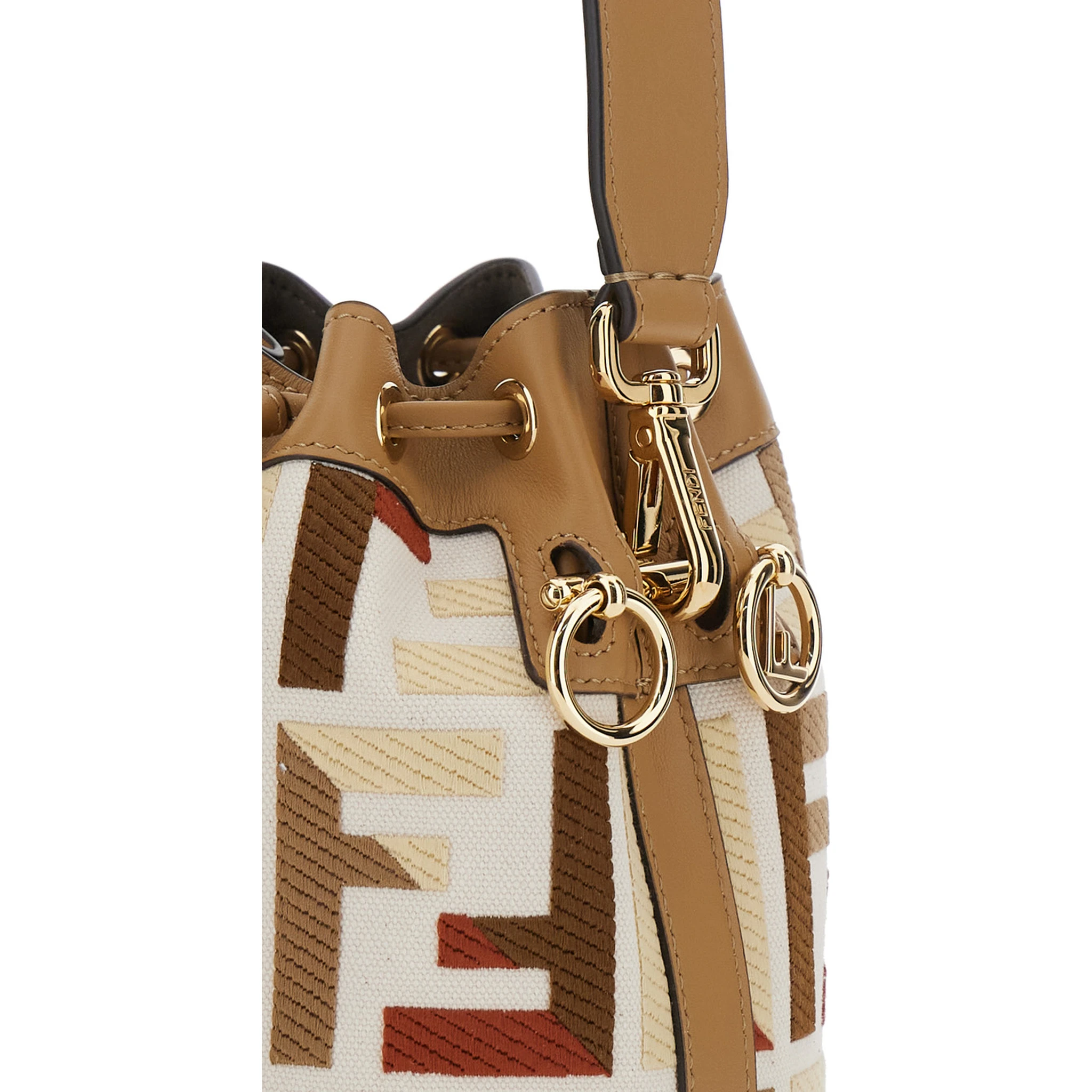 Mon Tresor Multicolor Minibag with Drawstring in FF Fabric Woman