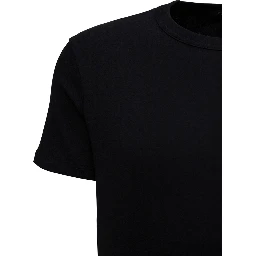Black Crewneck T-Shirt in Cotton Man