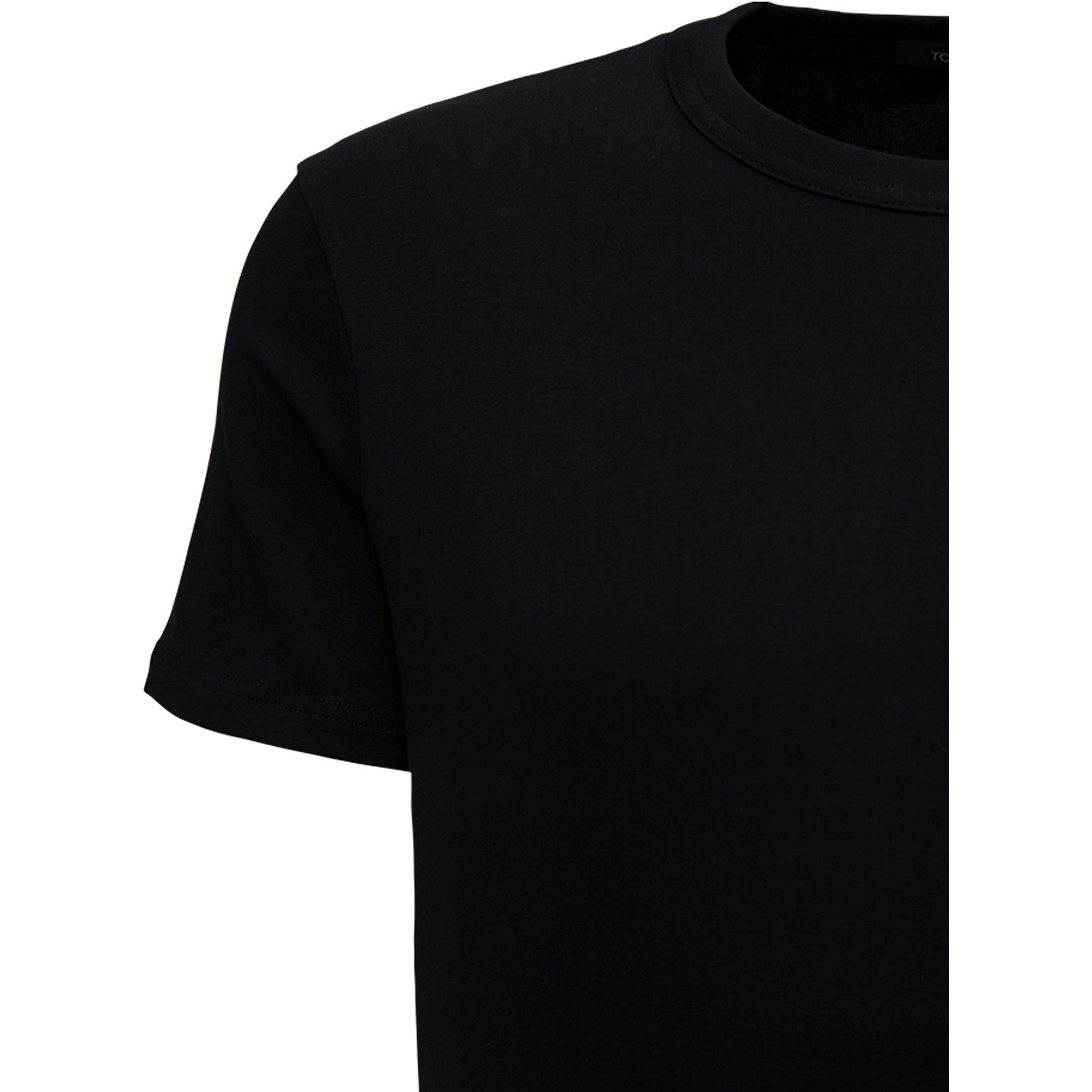 Black Crewneck T-Shirt in Cotton Man