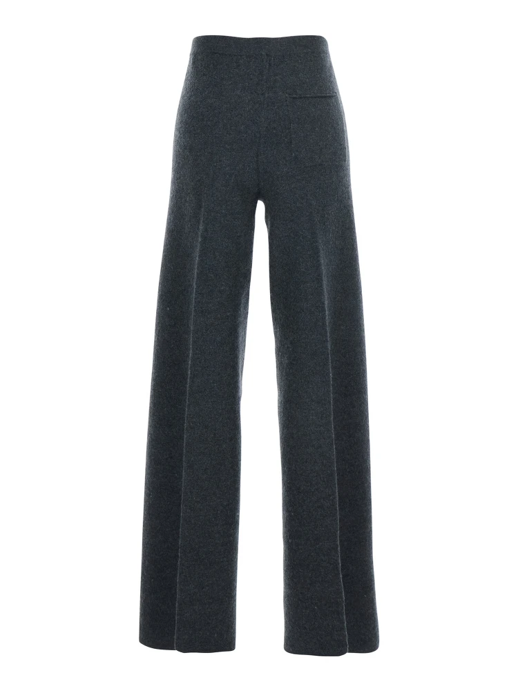 Grey Trousers with Back Pocket in Stretch Wool Woman alternative