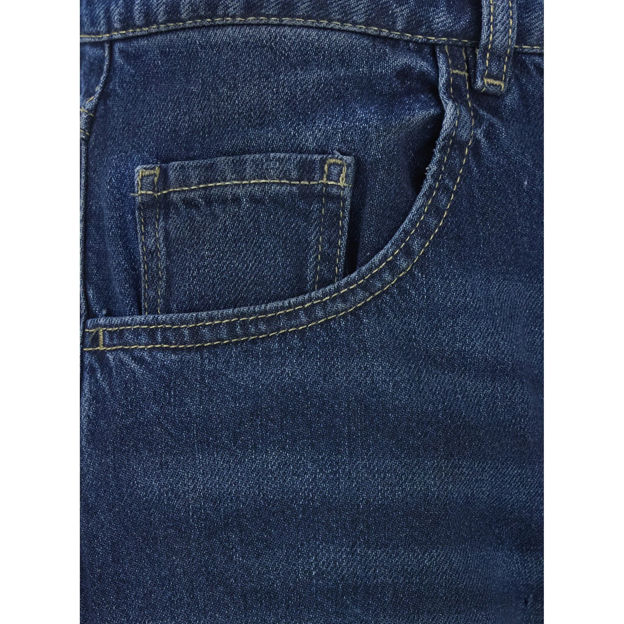 Poppy Blue Jeans with Logo Patch on the Rear and Belt Loops in Denim Woman