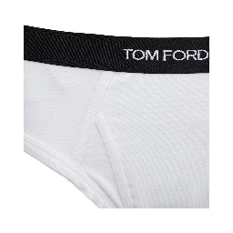 White Briefs with Logo in Cotton Man