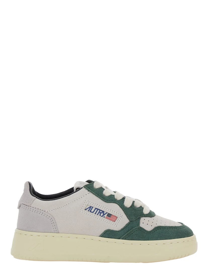Medalist Multicolor Low Top Sneakers with Logo Patch on Tongue and Side in Leather Boy
