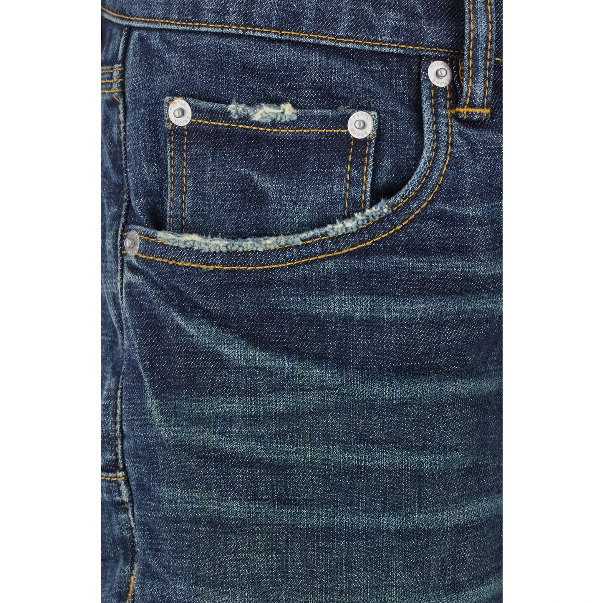 Blue Jeans with Low Rise and Stonewashed Effect in Denim Man