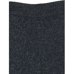 Grey Trousers with Back Pocket in Stretch Wool Woman