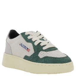 Medalist Multicolor Low Top Sneakers with Logo Patch on Tongue and Side in Leather Boy