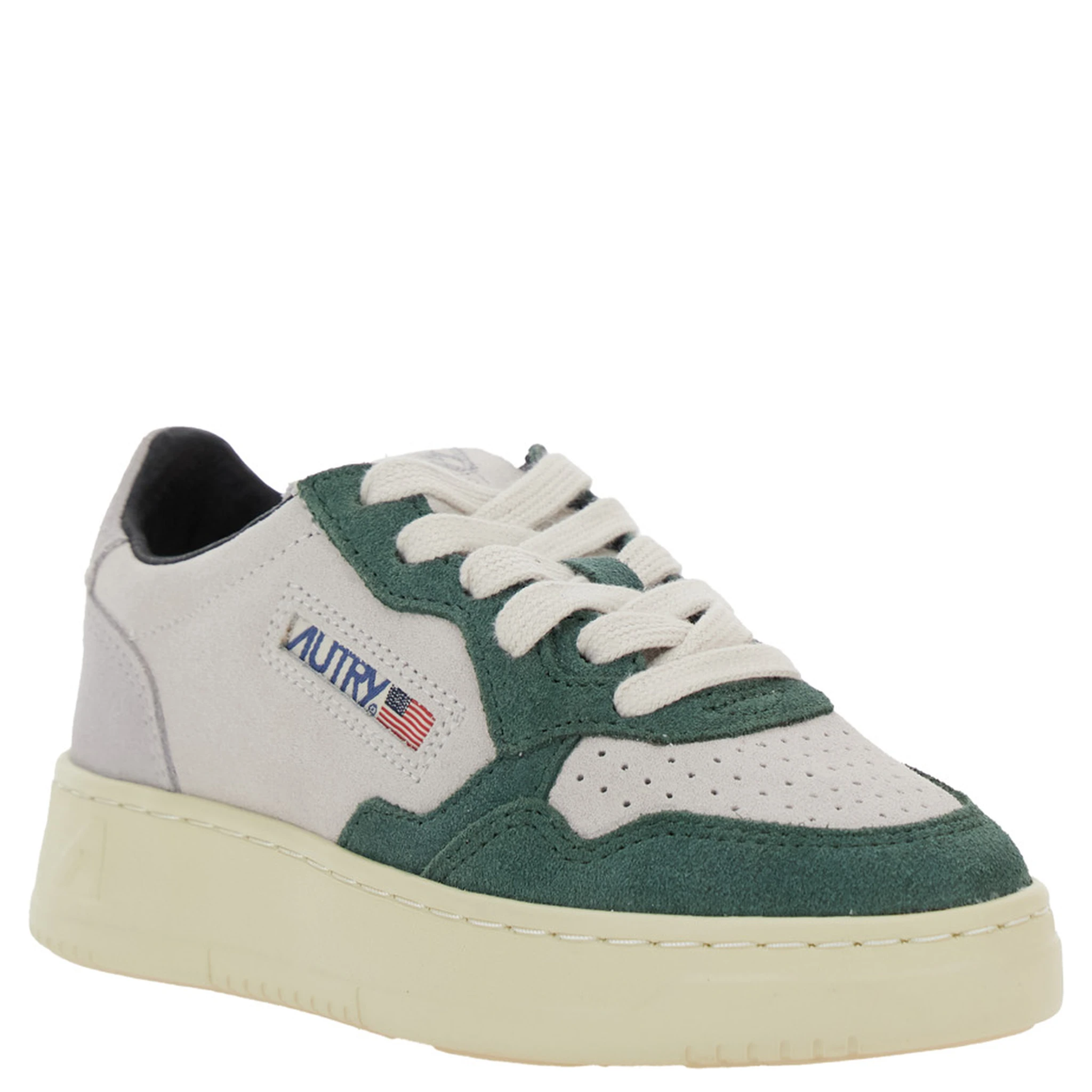 Medalist Multicolor Low Top Sneakers with Logo Patch on Tongue and Side in Leather Boy