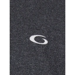 Grey Sweatshirt with Fixed Hood and Logo Detail on the Front in Cotton Man