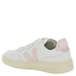 V90 White Sneaker with Side Logo and Perforated Toe in Leather Unisex