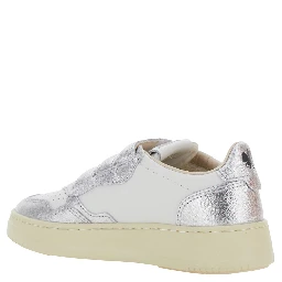 Kidstripes White Low Top Sneakers with Logo Patch on Tongue and Side in Leather Blend Girl
