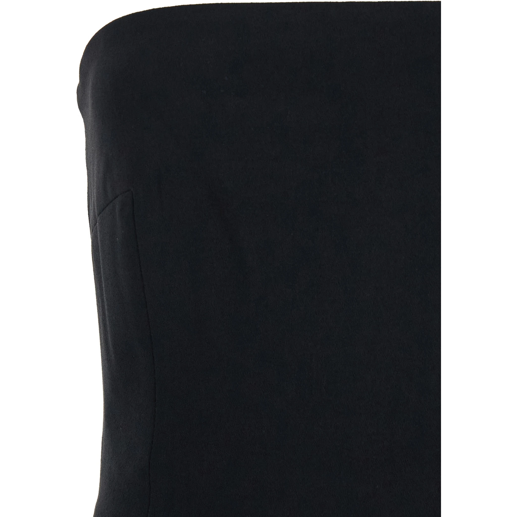 فستان أندرسون الأسود الطويل ذو الكتف المكشوف والفتحة الخلفية من قماش التويل للنساء