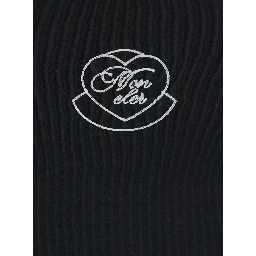 Black Crewneck T-Shirt with Logo on the Front in Cotton Woman