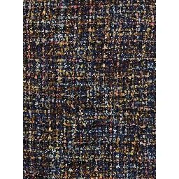 Multicolor Dress with Concealed Back Closure and Patterned Motif in Tweed Woman