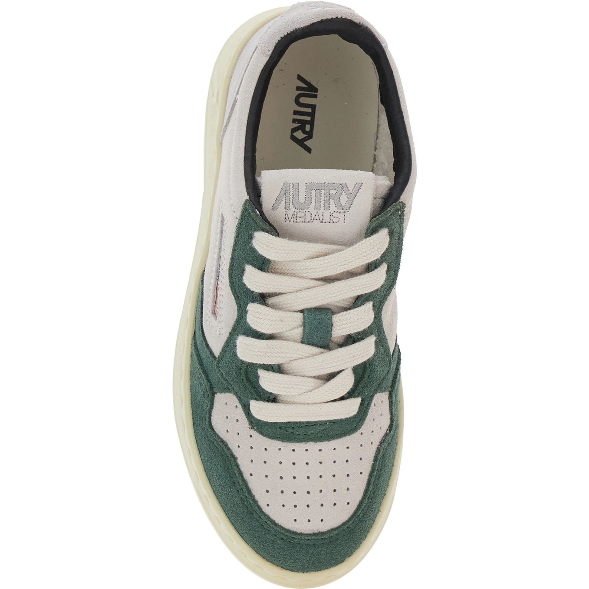 Medalist Multicolor Low Top Sneakers with Logo Patch on Tongue and Side in Leather Boy