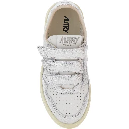 Kidstripes White Low Top Sneakers with Logo Patch on Tongue and Side in Leather Blend Girl