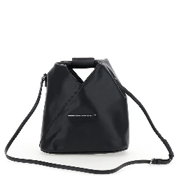 Japanese Black Crossbody Bag with Embossed Numeric Logo on the Handle and Adjustable Shoulder Strap in Ecoleather Girl