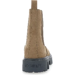 Peack Brown Ankle Boots with Elastic Details in Leather Man