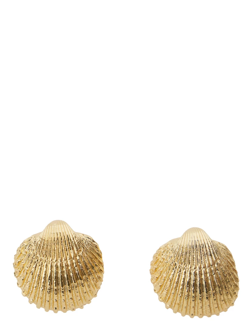 Ariel Metallic Shell Earings in Sterling Silver Woman