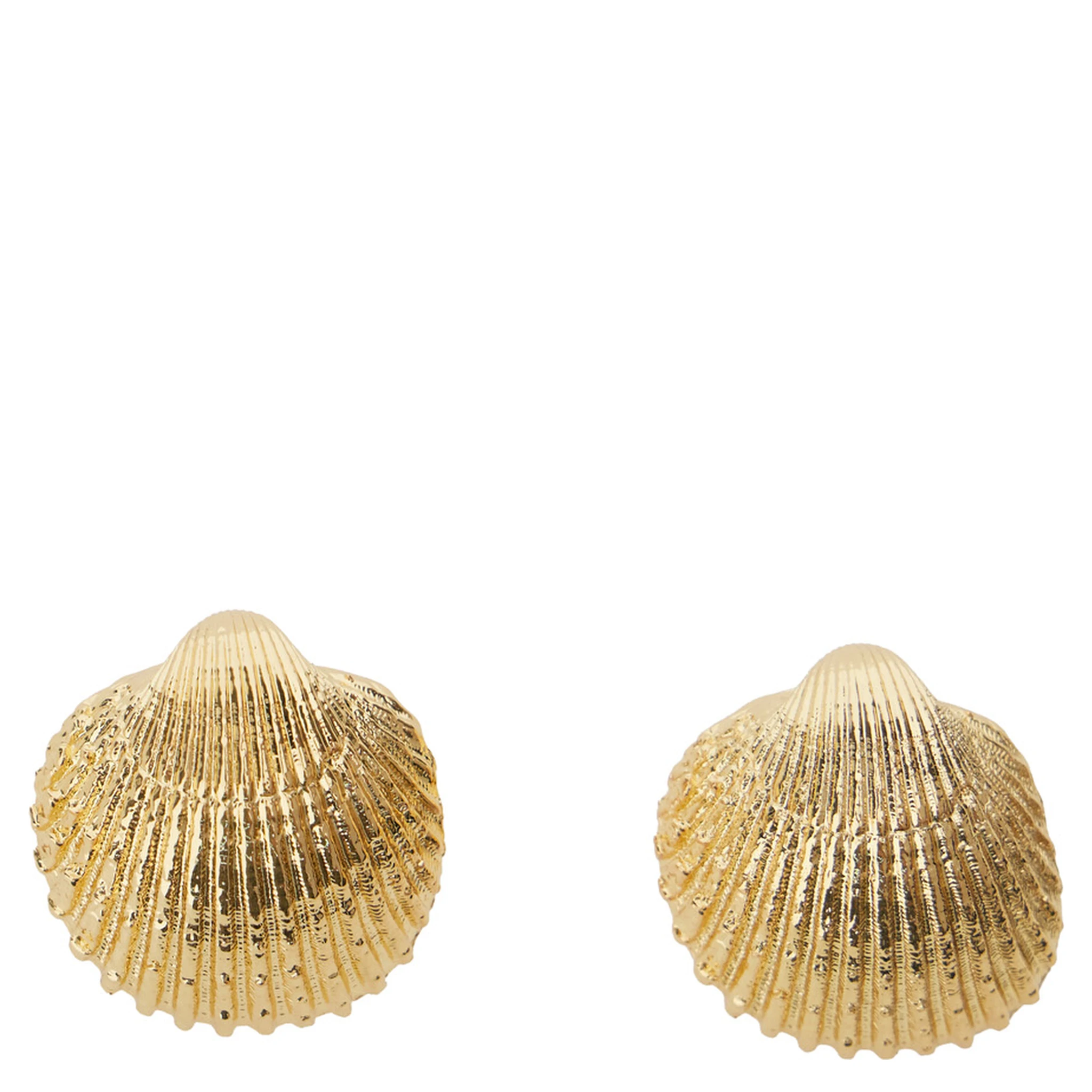 Ariel Metallic Shell Earings in Sterling Silver Woman