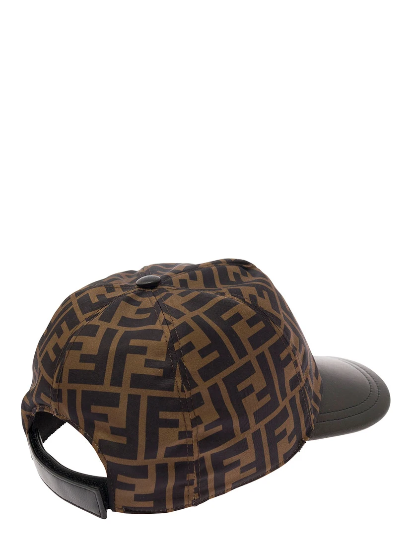 Cappello da Baseball con Stampa Logo in Poliammide FF Marrone Bambino