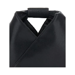 Japanese Black Crossbody Bag with Embossed Numeric Logo on the Handle and Adjustable Shoulder Strap in Ecoleather Girl