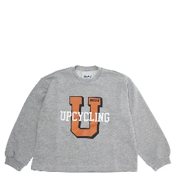 Grey Crewneck Sweatshirt with Print on the Front in Cotton Boy