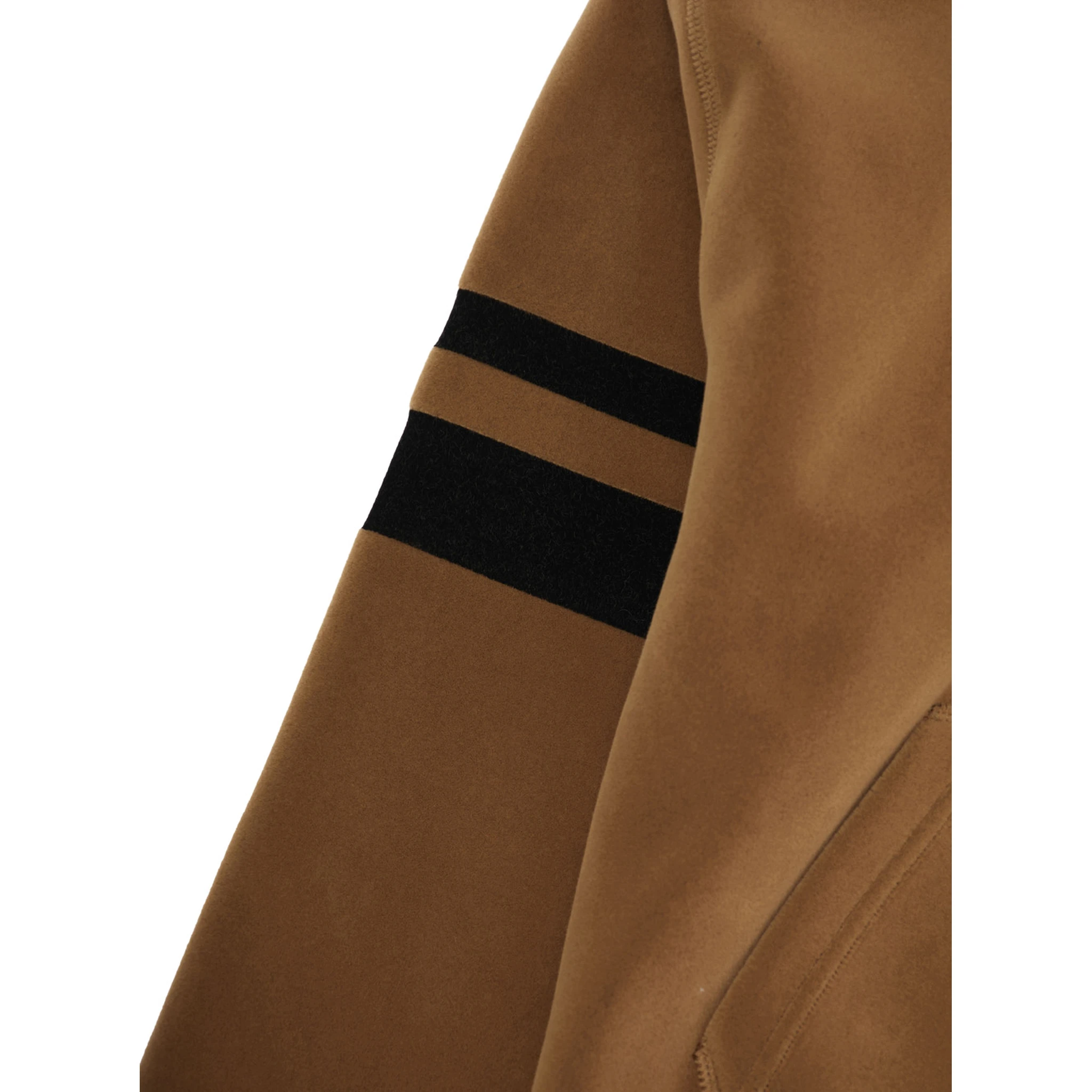 Brown Sweatshirt with Fixed Hood and Front Zip Closure in Cotton Boy