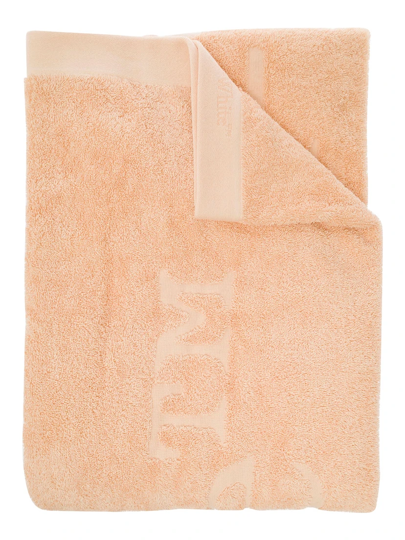 Bookish Orange Towel with Logo Print on the Front in Cotton