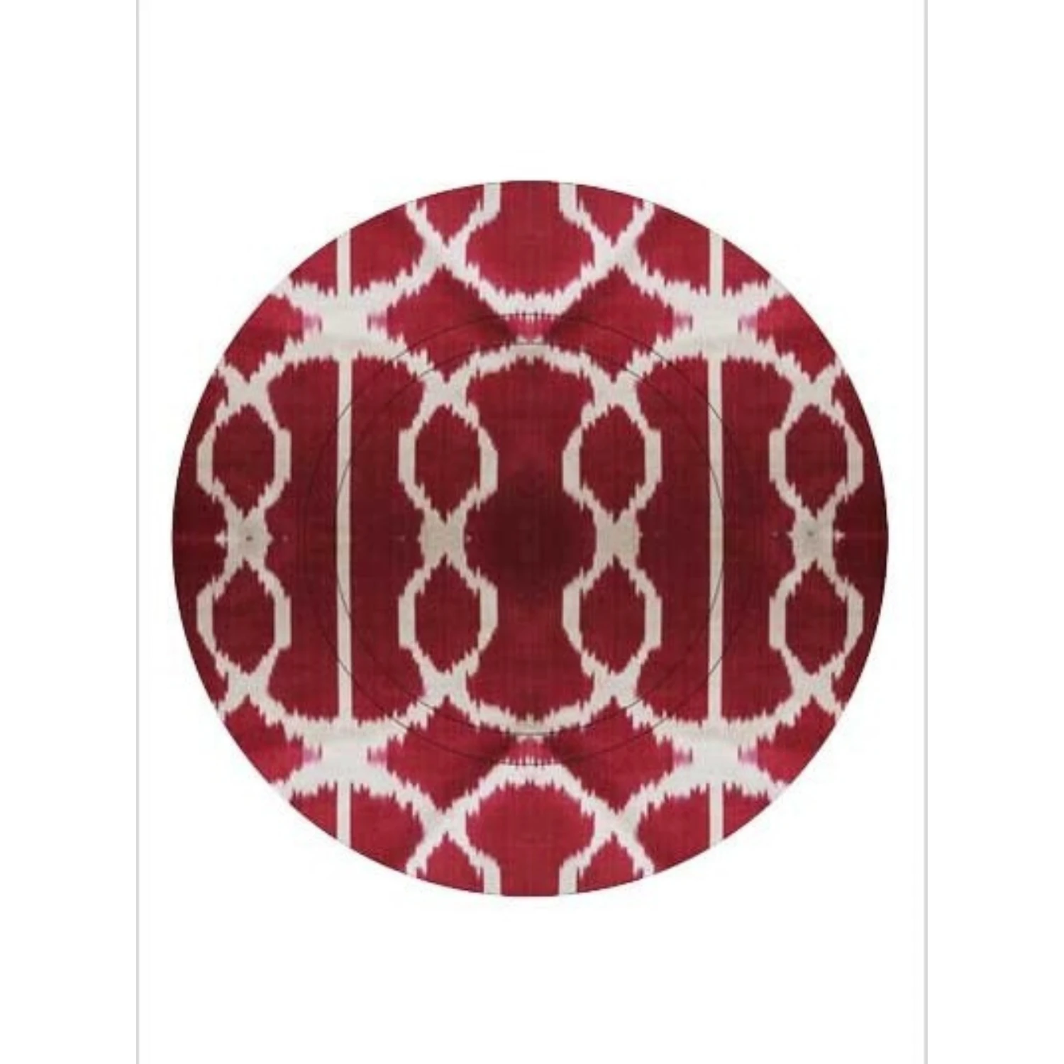 Small Red Glazed Ceramic Dinner Plate Les-Ottomans Home