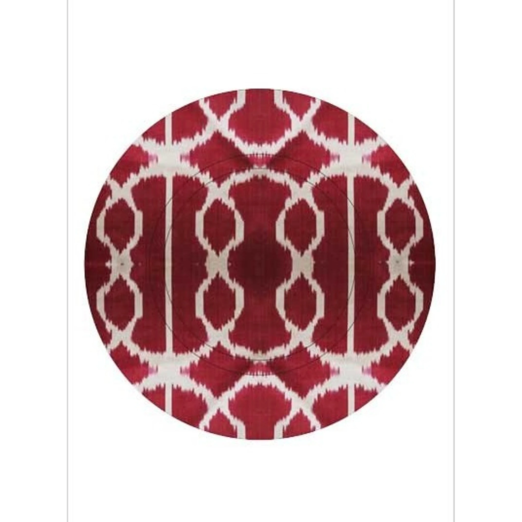 Small Red Glazed Ceramic Dinner Plate Les-Ottomans Home