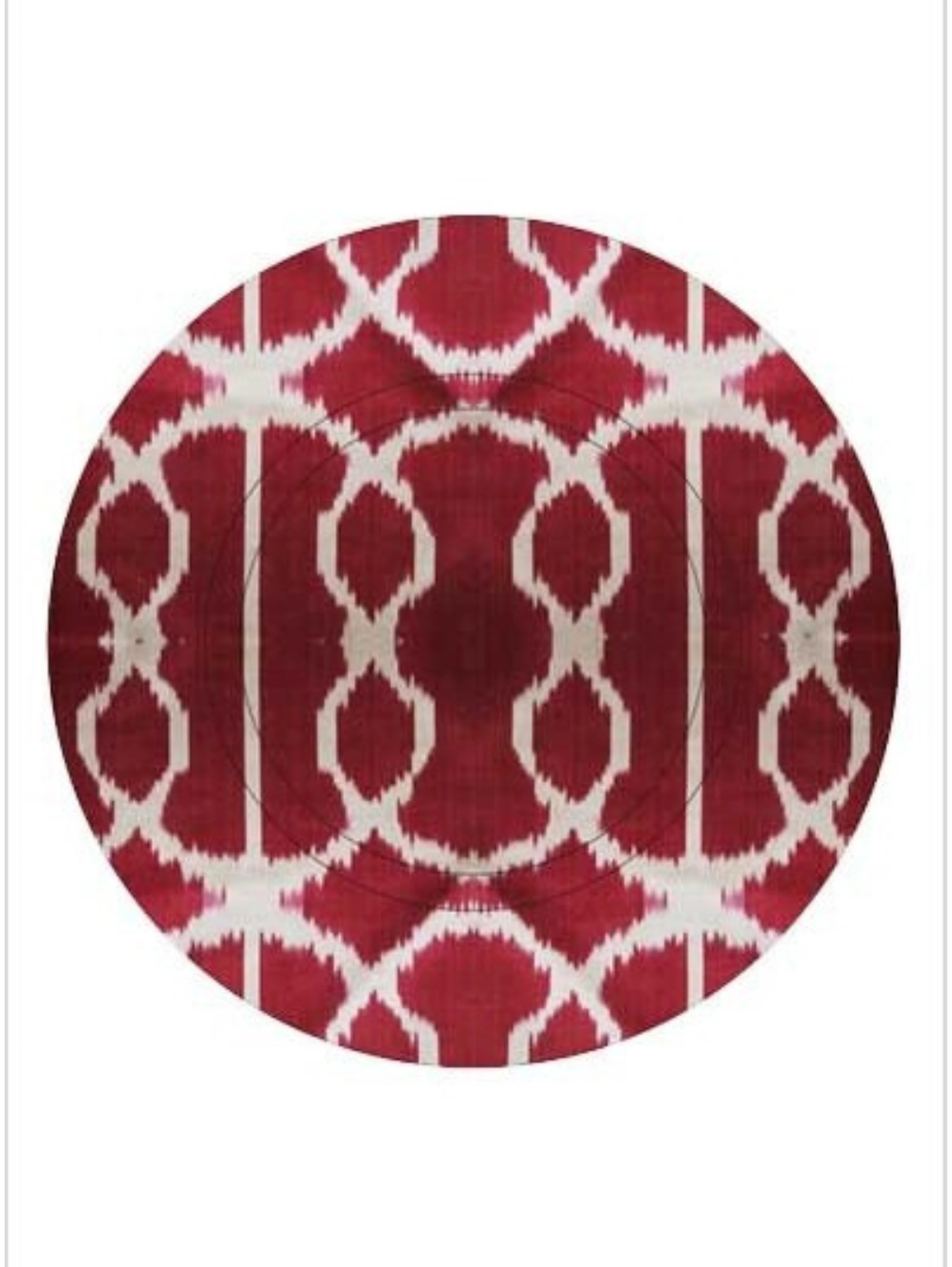 Small Red Glazed Ceramic Dinner Plate Les-Ottomans Home
