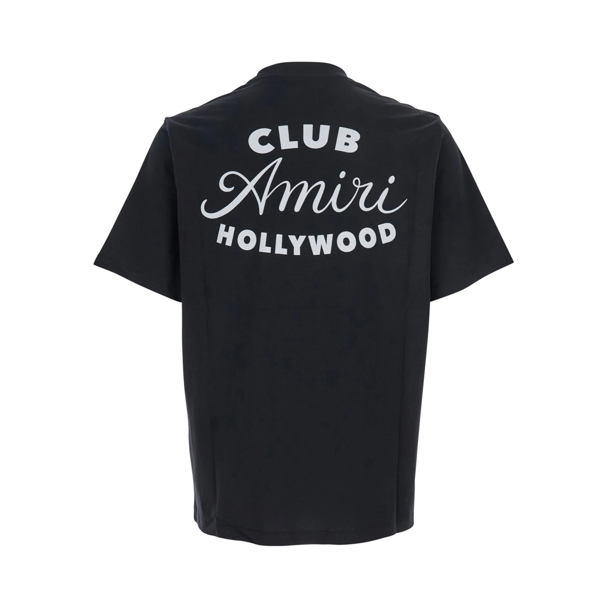 Black Crewneck T-Shirt with Logo Lettering on the Front and Maxi Logo Print on the Rear in Cotton Man