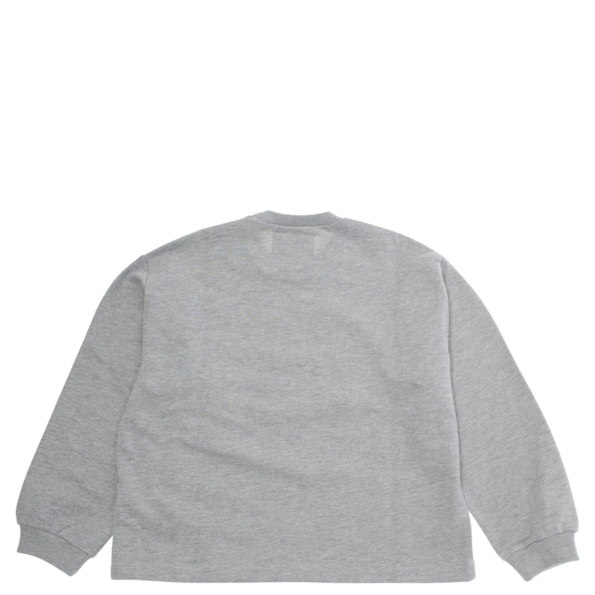 Grey Crewneck Sweatshirt with Print on the Front in Cotton Boy