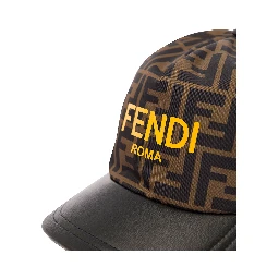 Cappello da Baseball con Stampa Logo in Poliammide FF Marrone Bambino