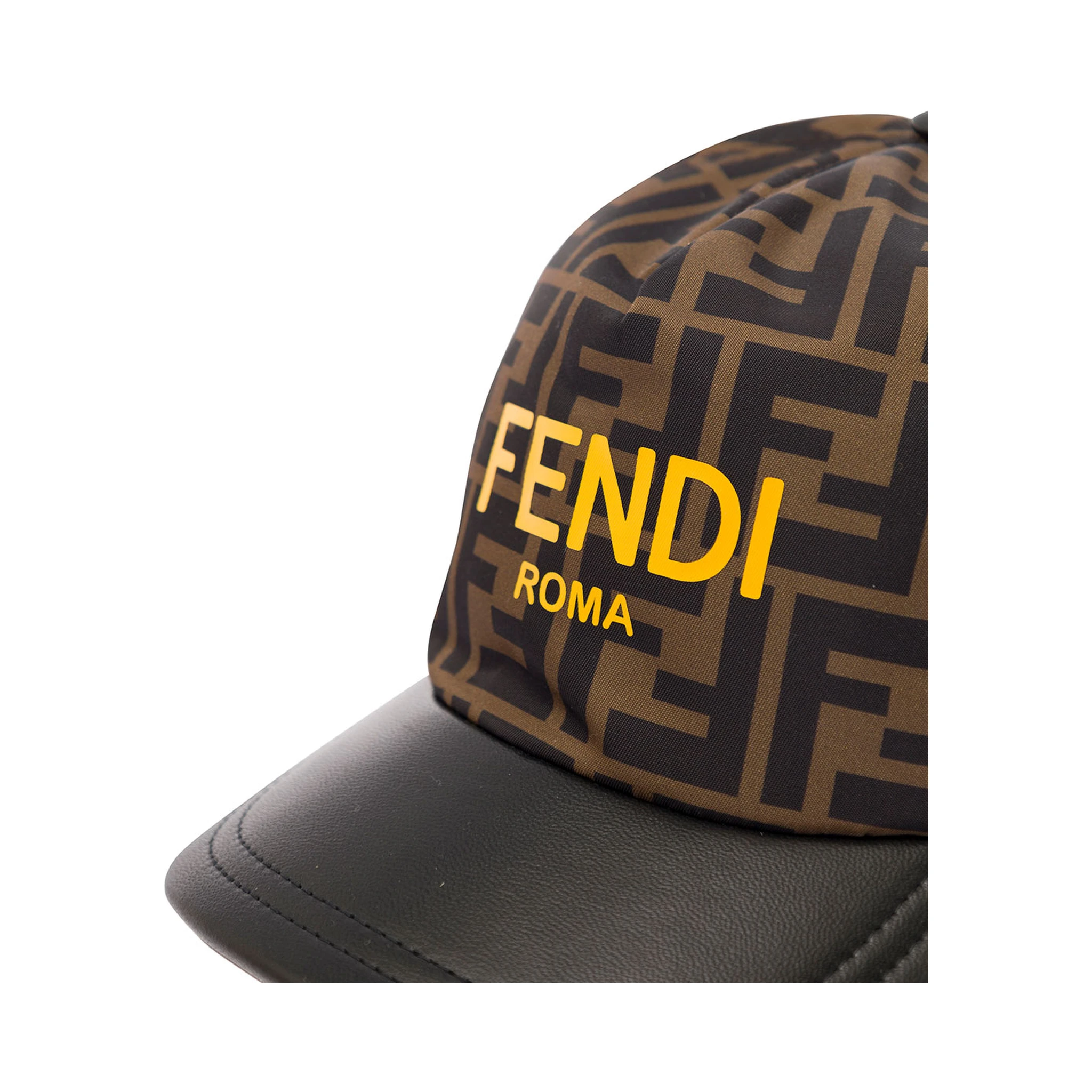 Cappello da Baseball con Stampa Logo in Poliammide FF Marrone Bambino