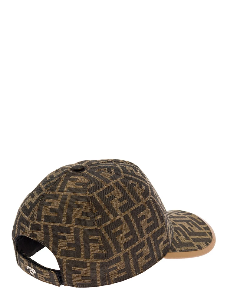 Brown Baseball Cap with All-Over FF Motif Man alternative
