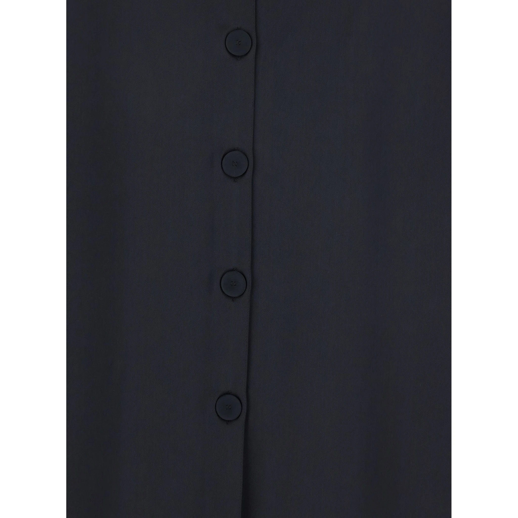 Blue Blouse with Three-Quarter Sleeves in Satin Woman