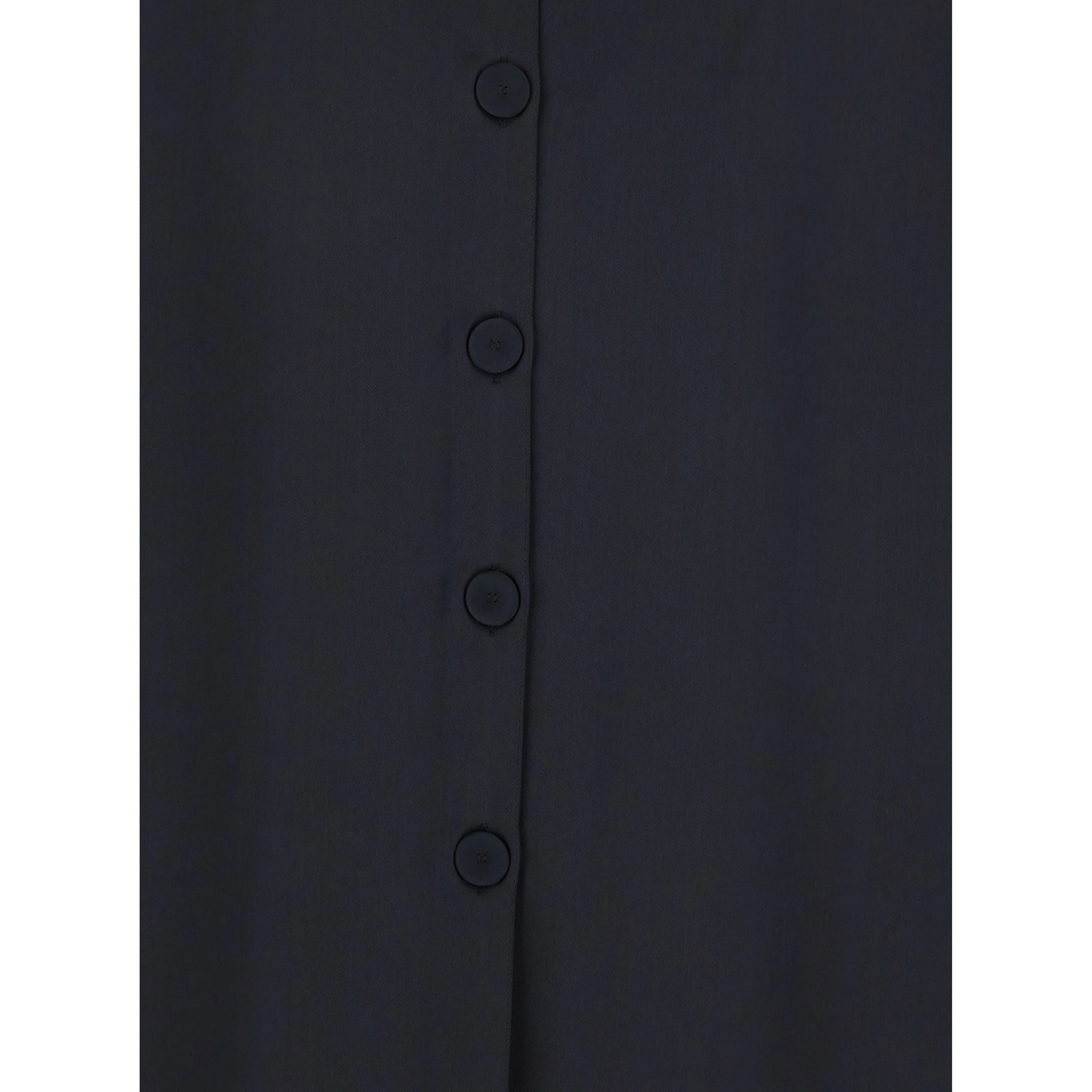 Blue Blouse with Three-Quarter Sleeves in Satin Woman