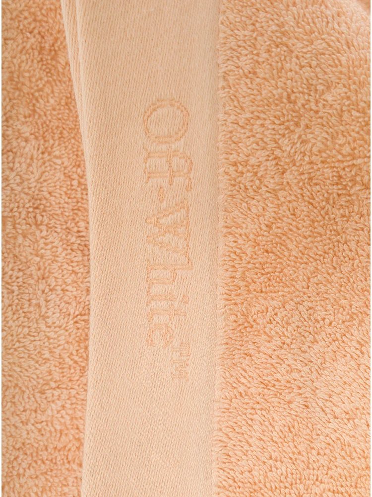 Bookish Orange Towel with Logo Print on the Front in Cotton alternative