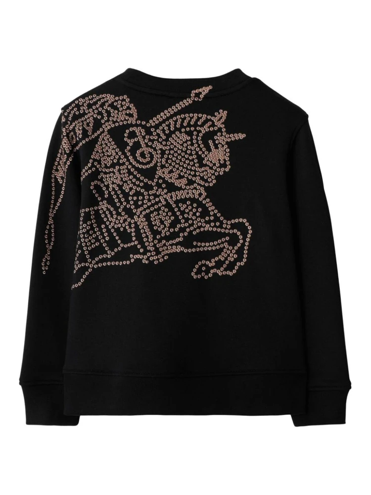 Black Crewneck Sweatshirt with EKD Logo in Cotton Boy alternative