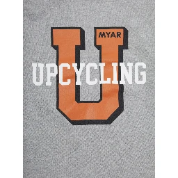 Grey Crewneck Sweatshirt with Print on the Front in Cotton Boy