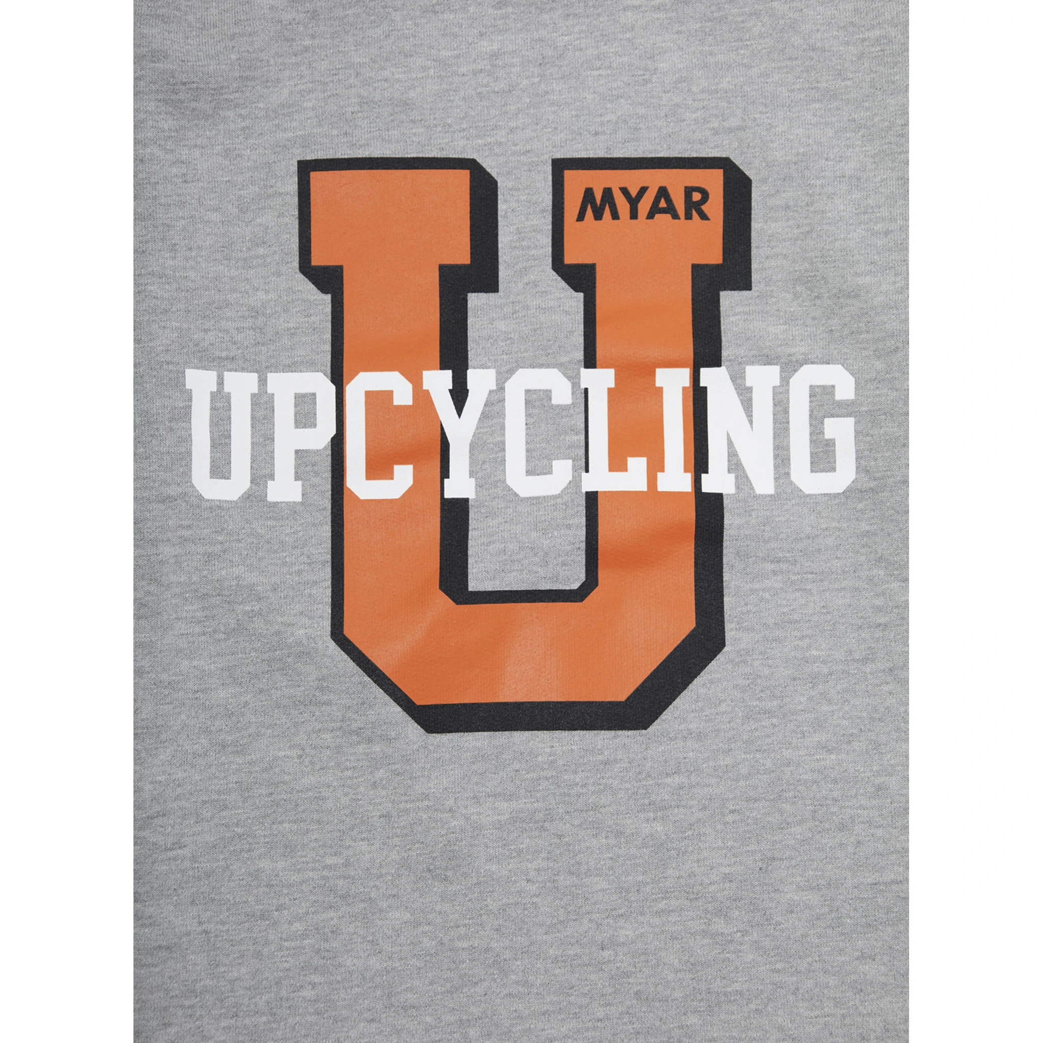 Grey Crewneck Sweatshirt with Print on the Front in Cotton Boy