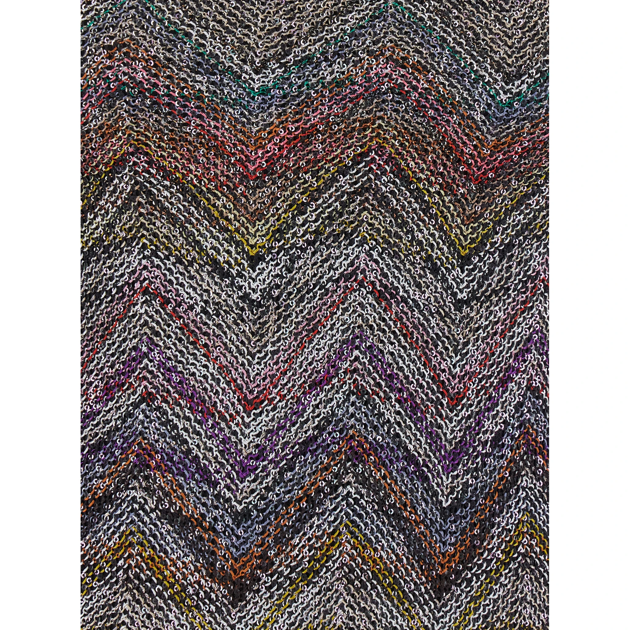 Multicolor Long Dress with ZigZag Motif in Fabric Woman