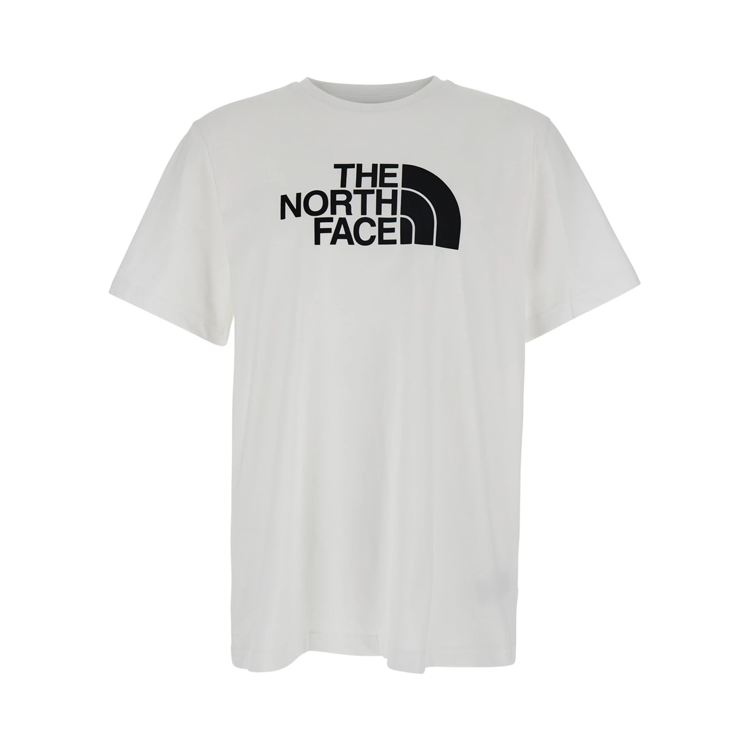 White T-Shirt with Maxi Logo Printed on the Front and Back in Cotton Blend Man