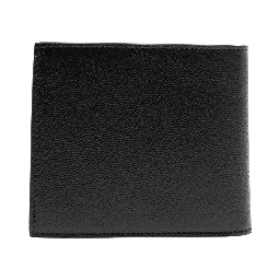 Black Bi-Fold Wallet with Cassandre Detail in Hammered Leather Man